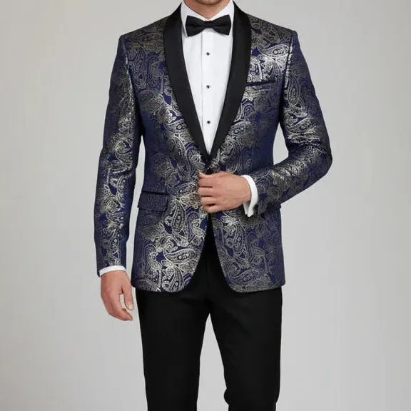 Mens Velvet Paisley Floral