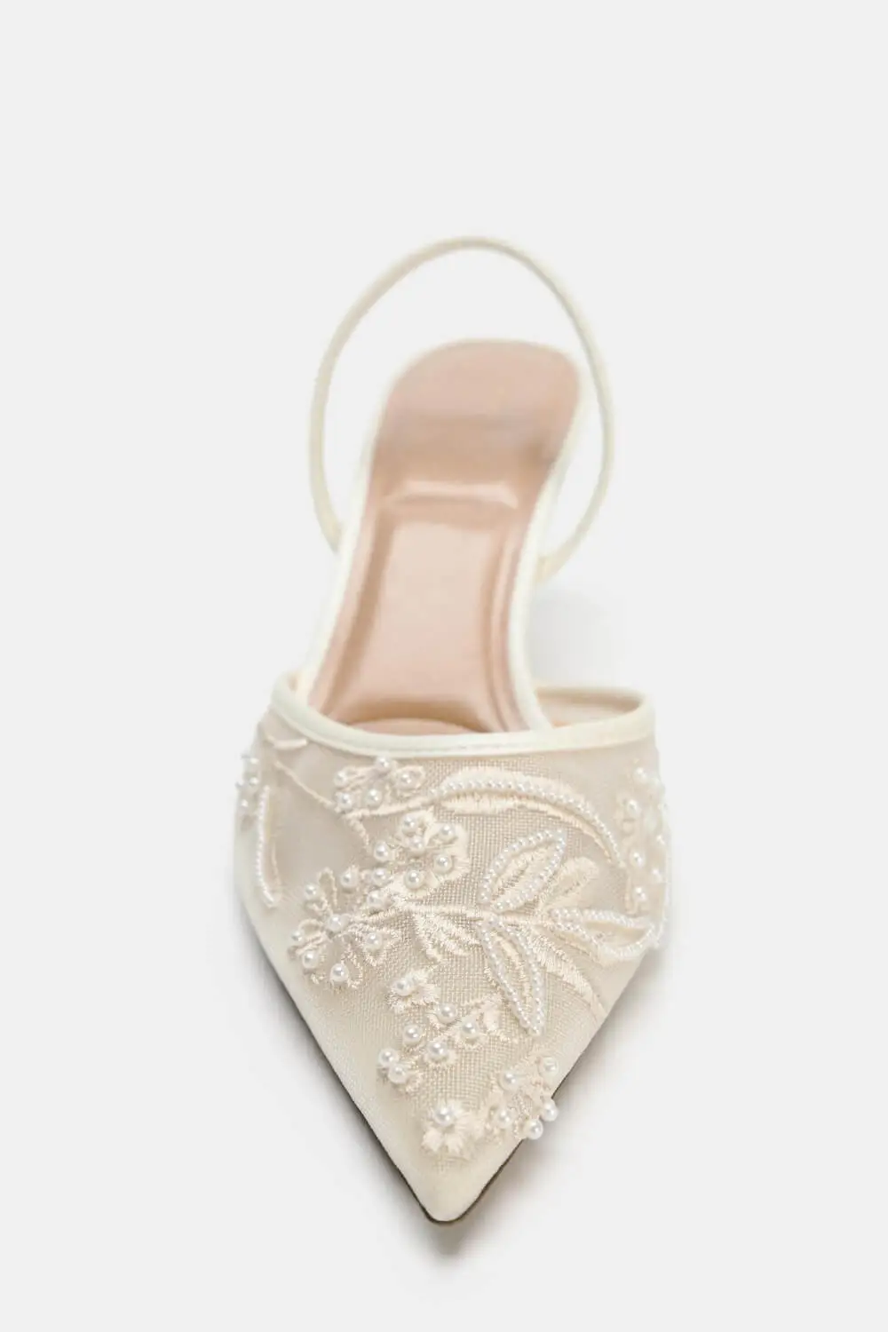 Bridal Beaded Embroidered Mesh Pointed
