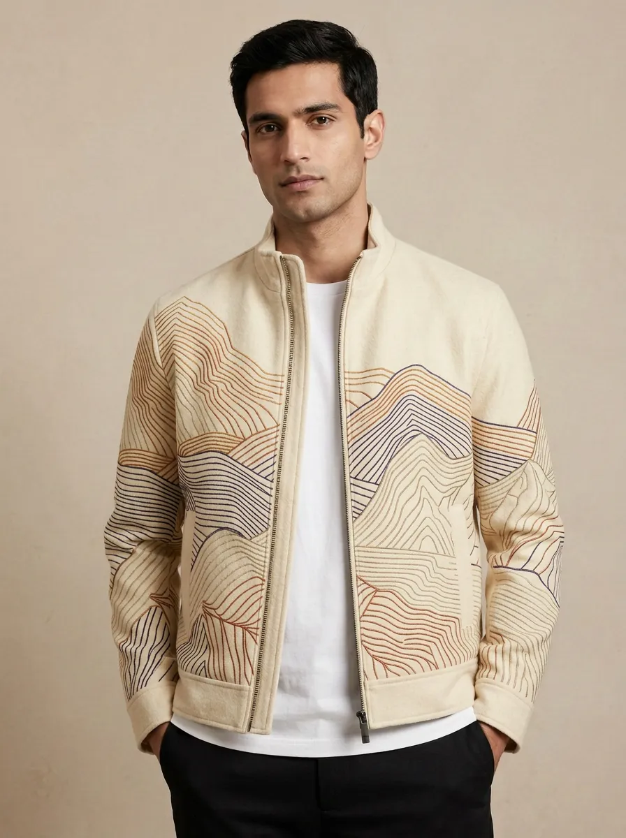 Mountain Graphic Zip-Up Jacket