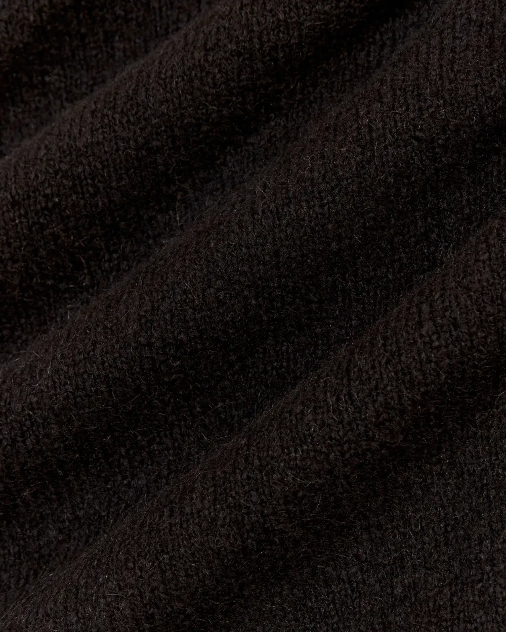 Black Ribbed Collar Knit Sweater