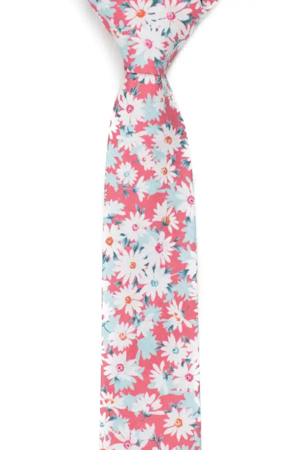 Sophisticated Botanical Floral Pattern Necktie