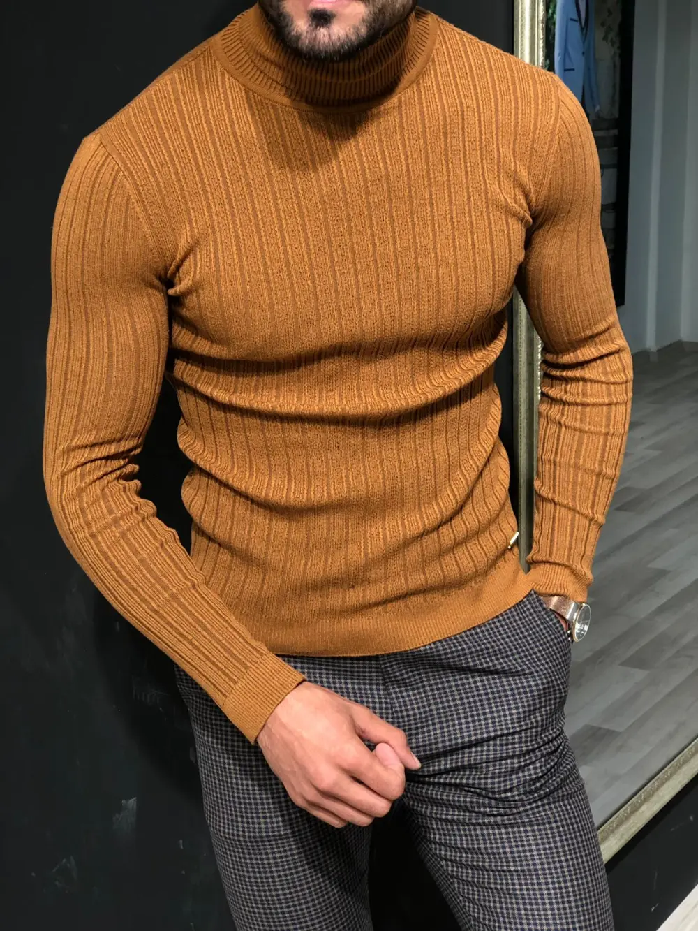 Clean Finish Slim Fit Knit Turtleneck Sweater