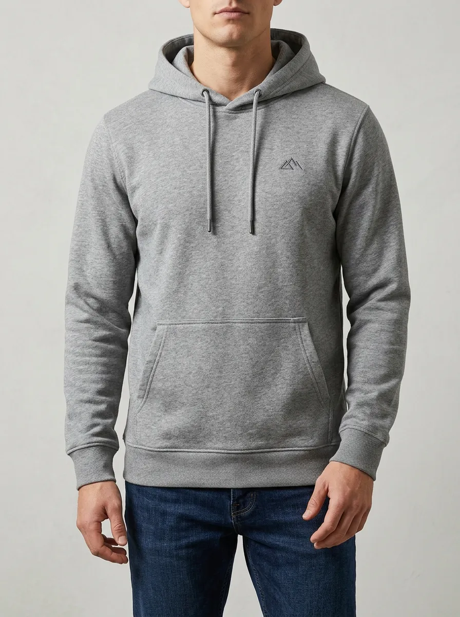 Everyday Mountain Graphic Minimalist Casual Look Men's Hoodie