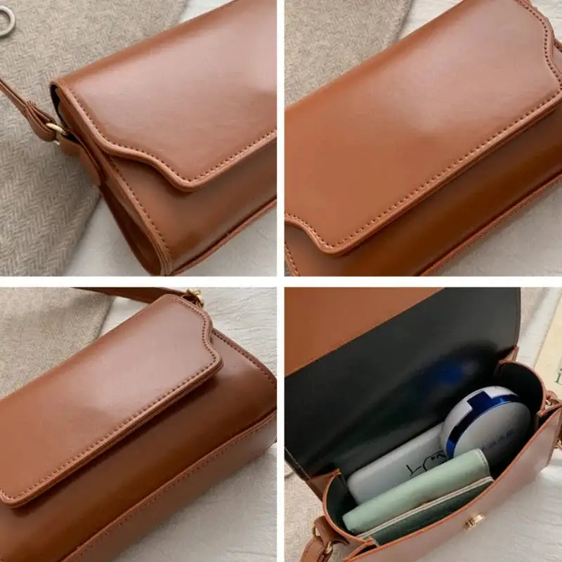 Refined Leather: Mini Leather Messenger Bag