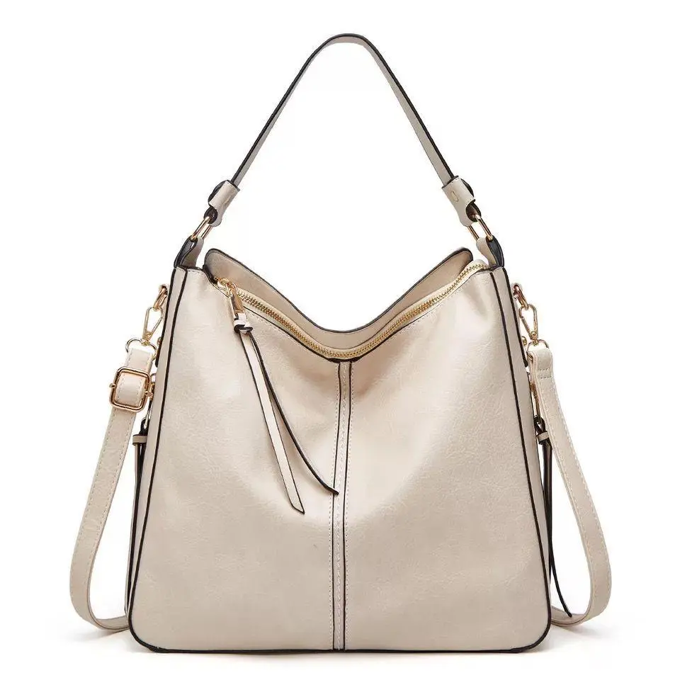  Refined Spacious Leather Hobo Tote Bag Apparel