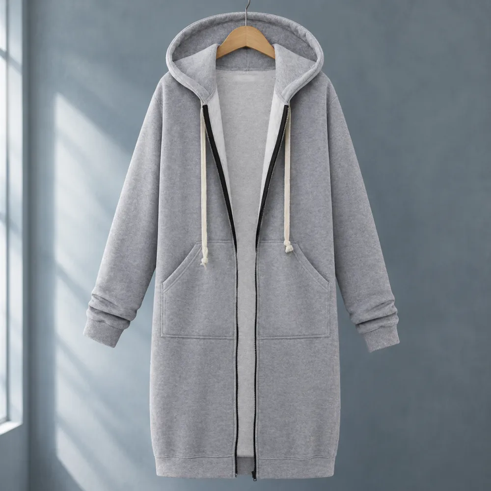 Hooded Relaxed Longline Hoodie