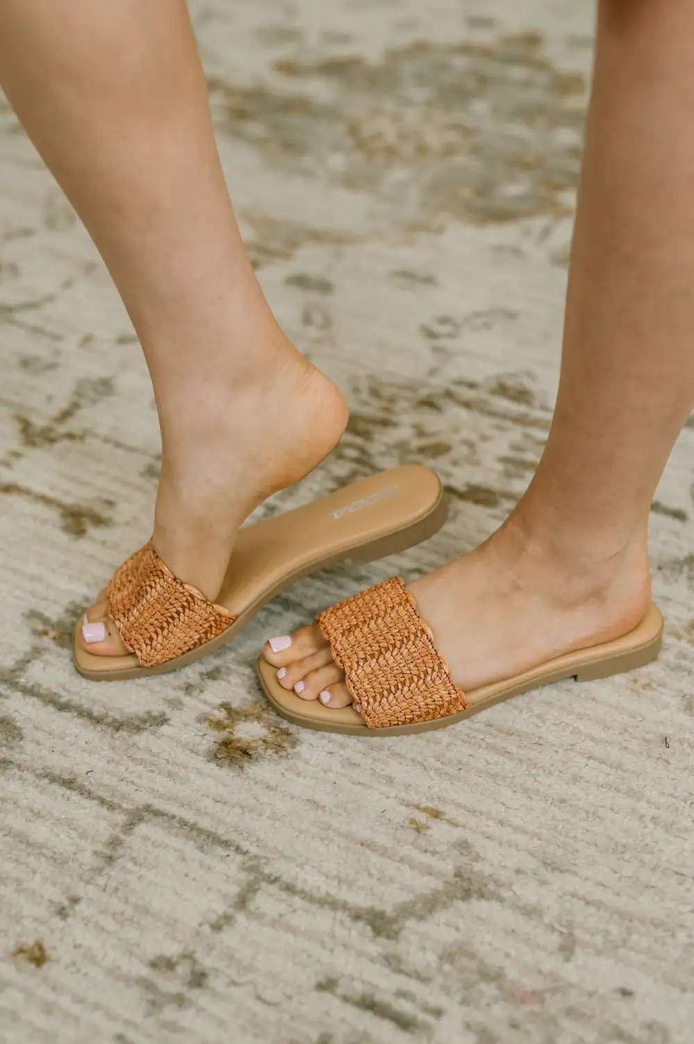 Woven Slip-On Flat Sandals