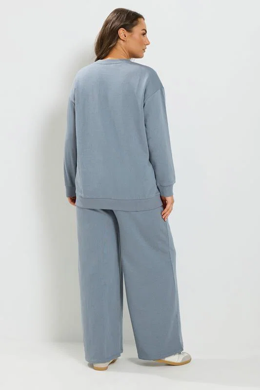 Blue Sweatshirt & Jogger Set detail 2