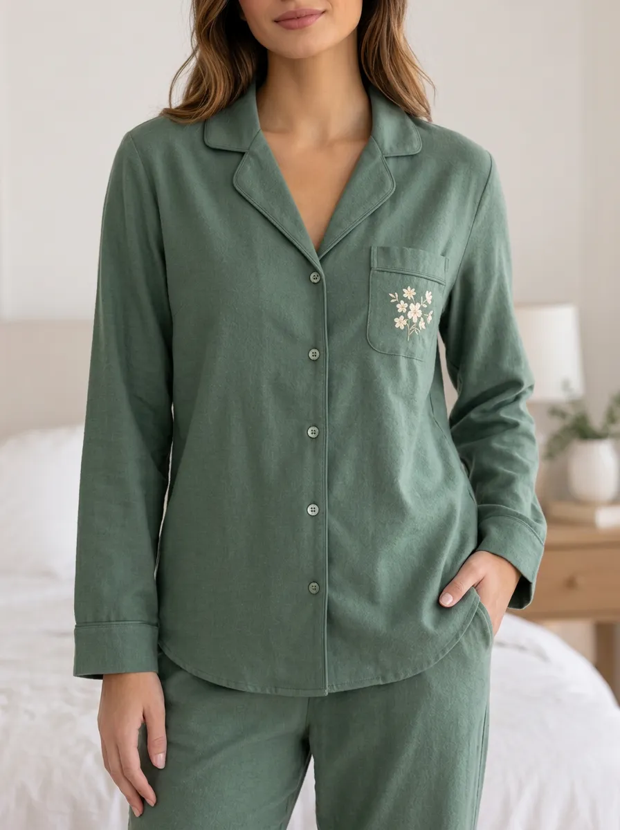 Easygoing Floral Button Front Sleepwear