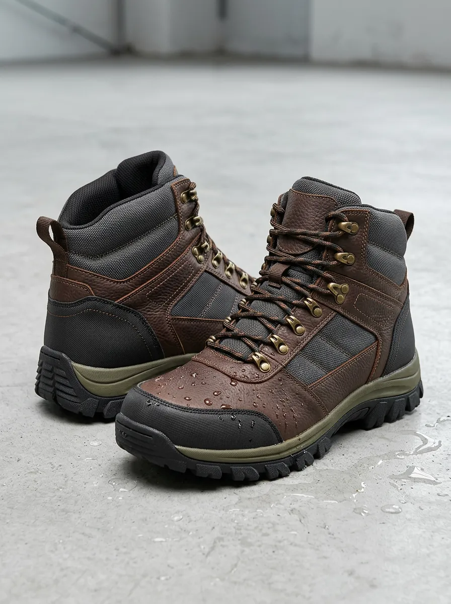 Men's Waterproof Hiking Inspired Graphic Detail Work Boots
