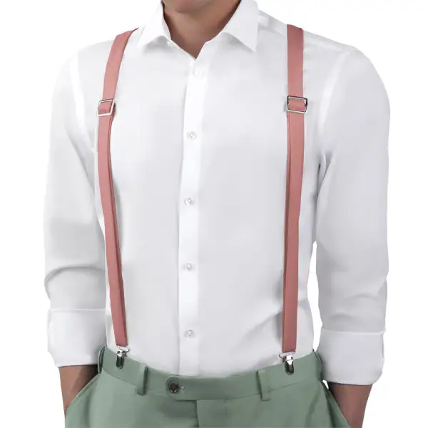 Classic Versatile Solid Tone Suspenders