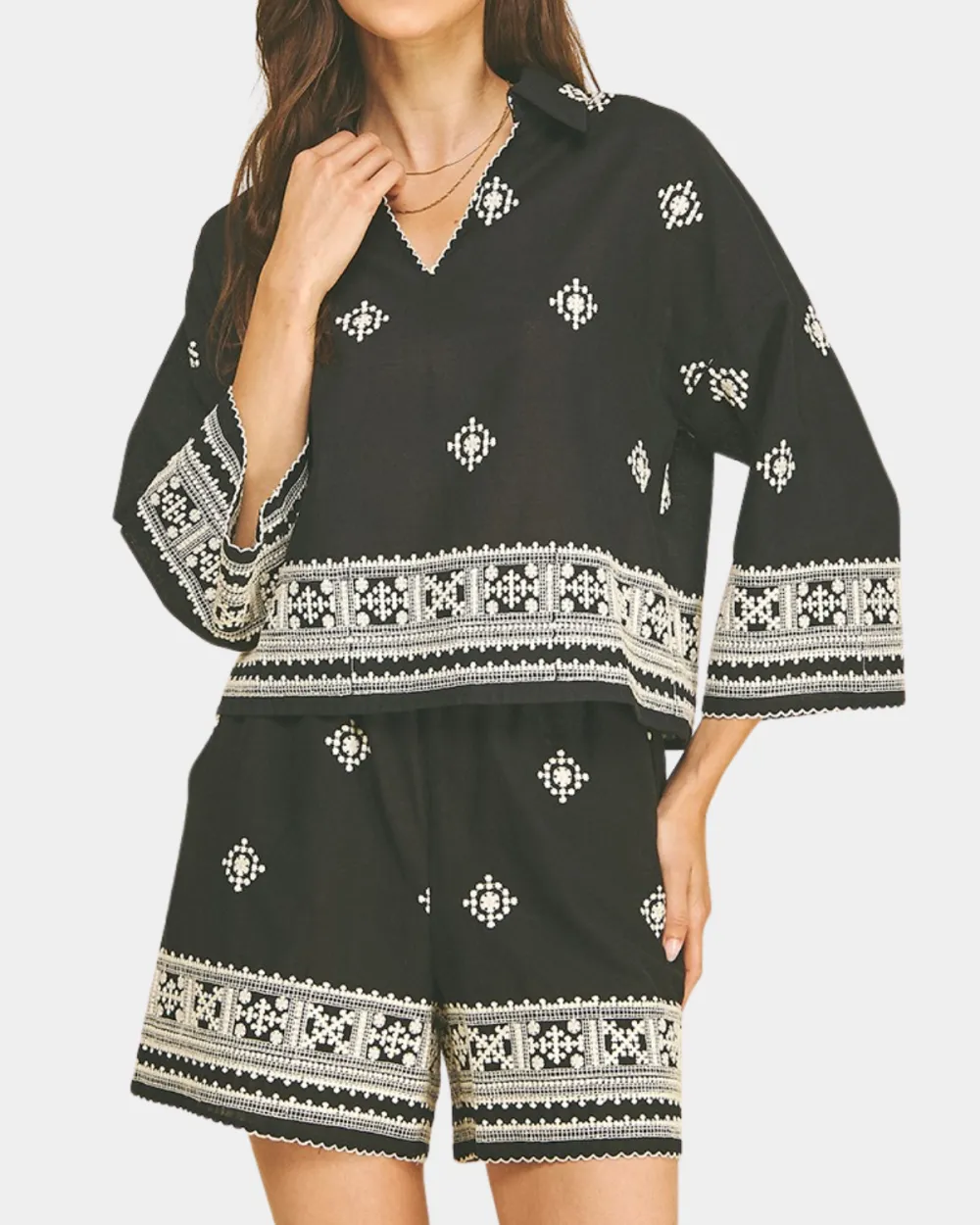 Bohemian Embroidered Top Sets