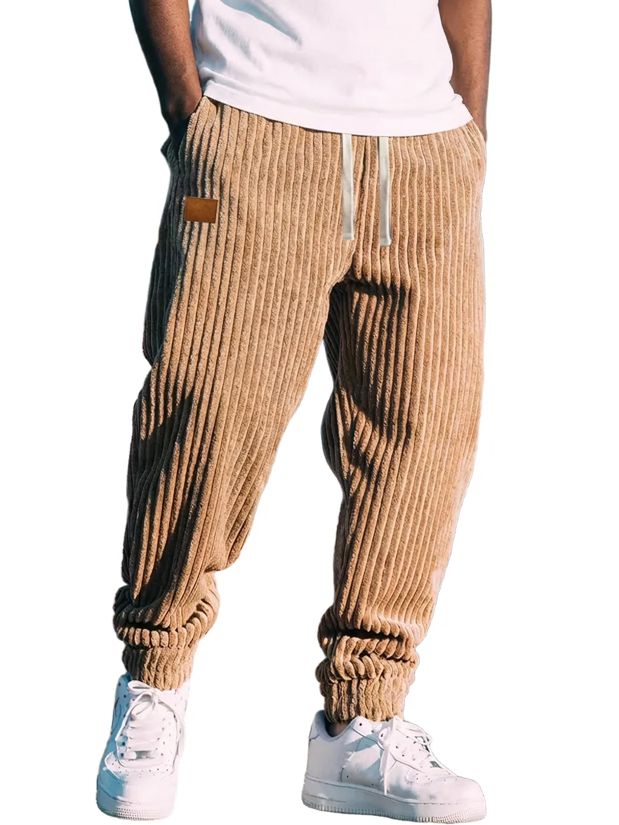 Corduroy Striped Casual Pants