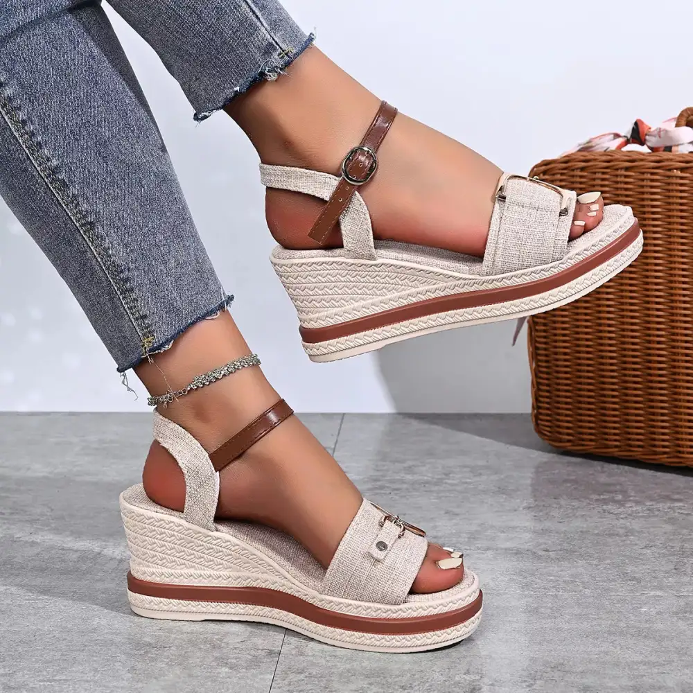 Boho Fresh Open Toe Wedge Sandals