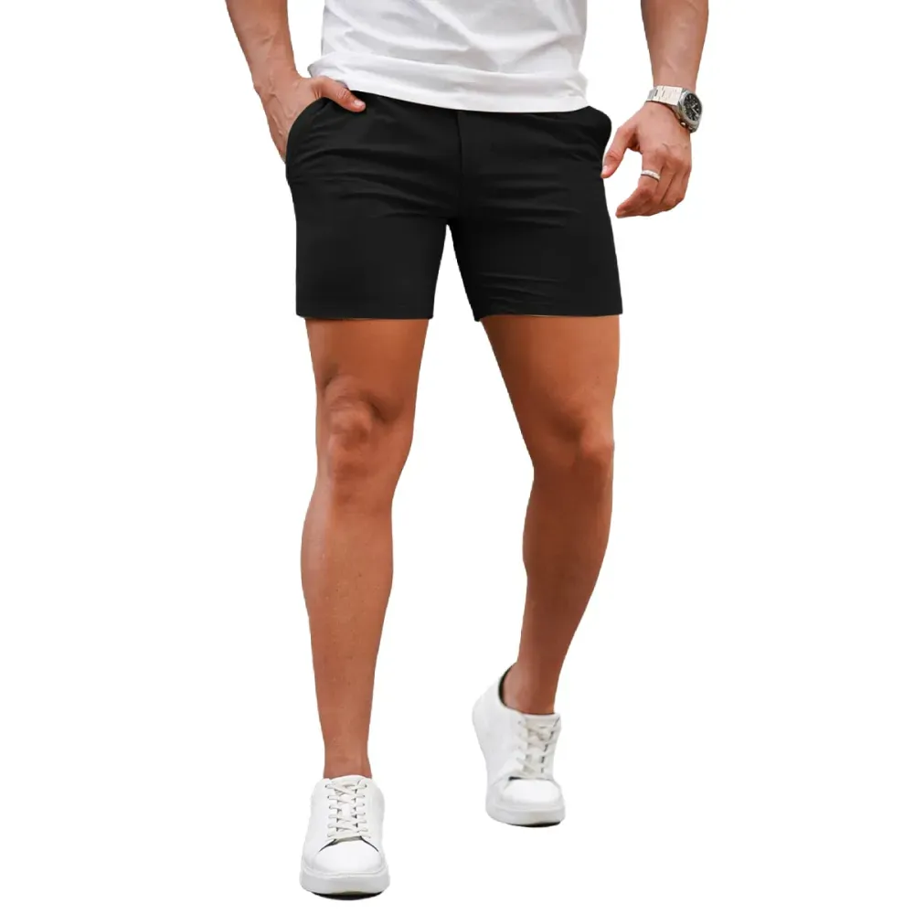 Men's 5 Inch Casual Stretch Slim Fit Chino Shorts