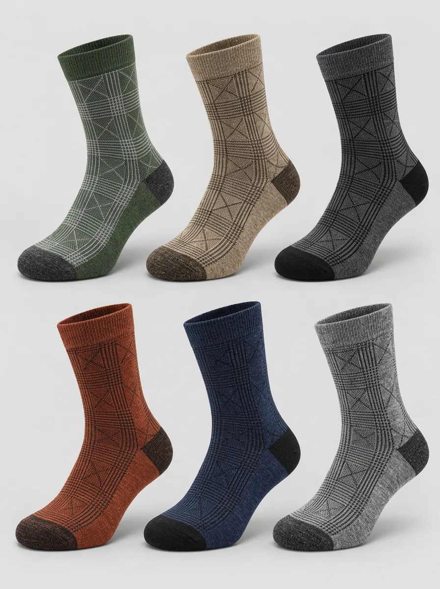 Men's Sterling Plaid Socks 6-Pack