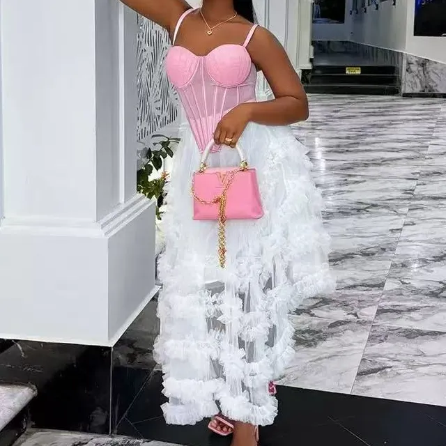 Casual Camisole Top And Irregular Skirt Set, Summer Two-Piece Outfit