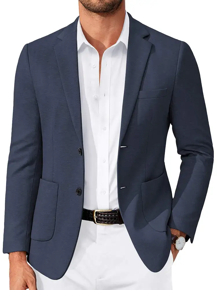Business Casual Two Buttons Suit Jacket Blazer Coat