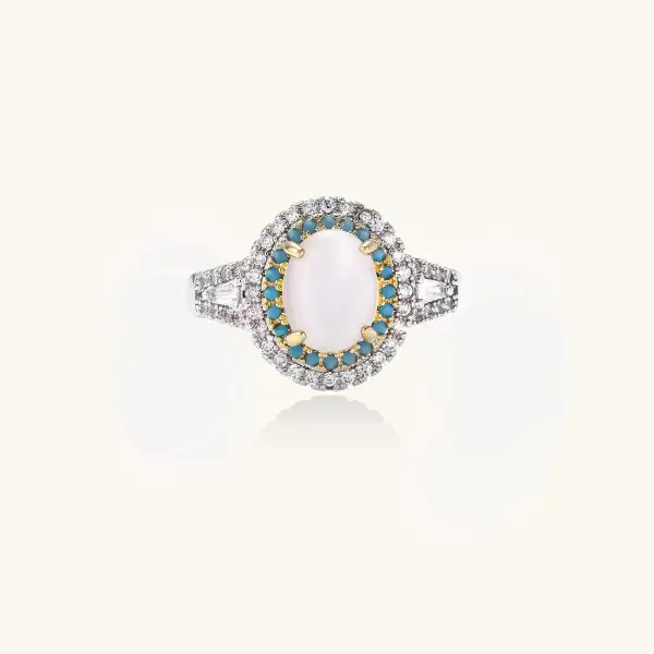 Sculptural Halo Ring