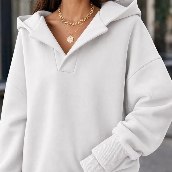 Collared Polo Collar Hoodie