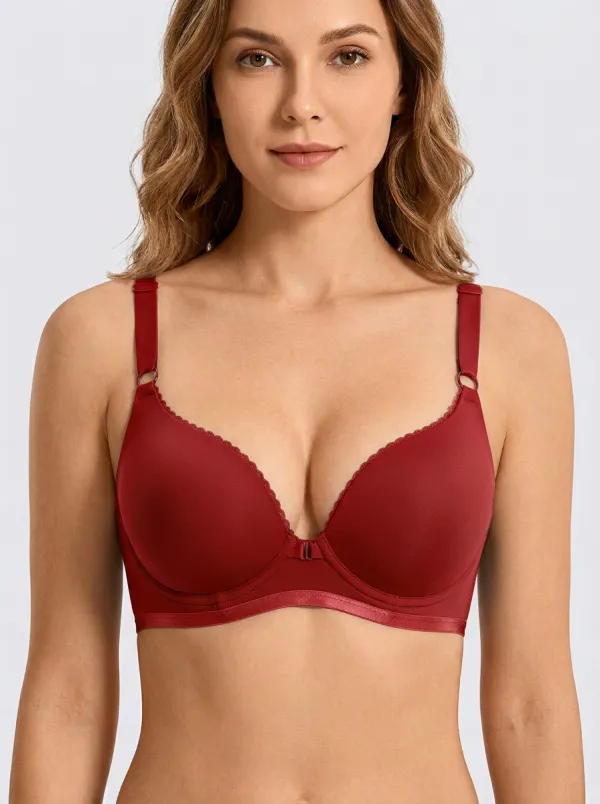 Women's Front-Closure Padded Bra