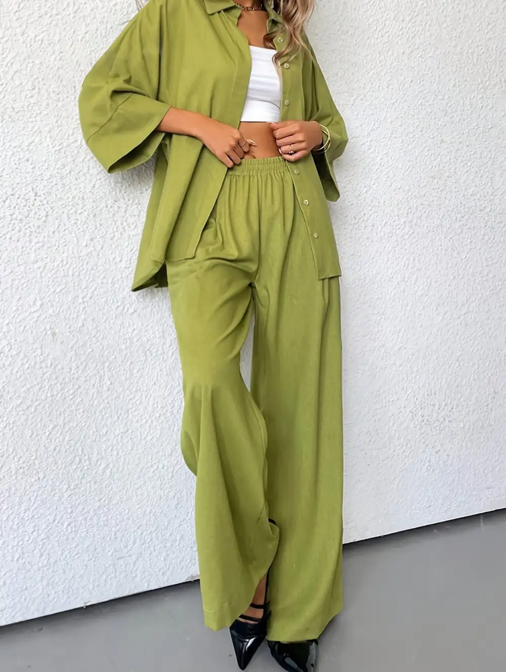 Relaxed Pants Two Piece Set
