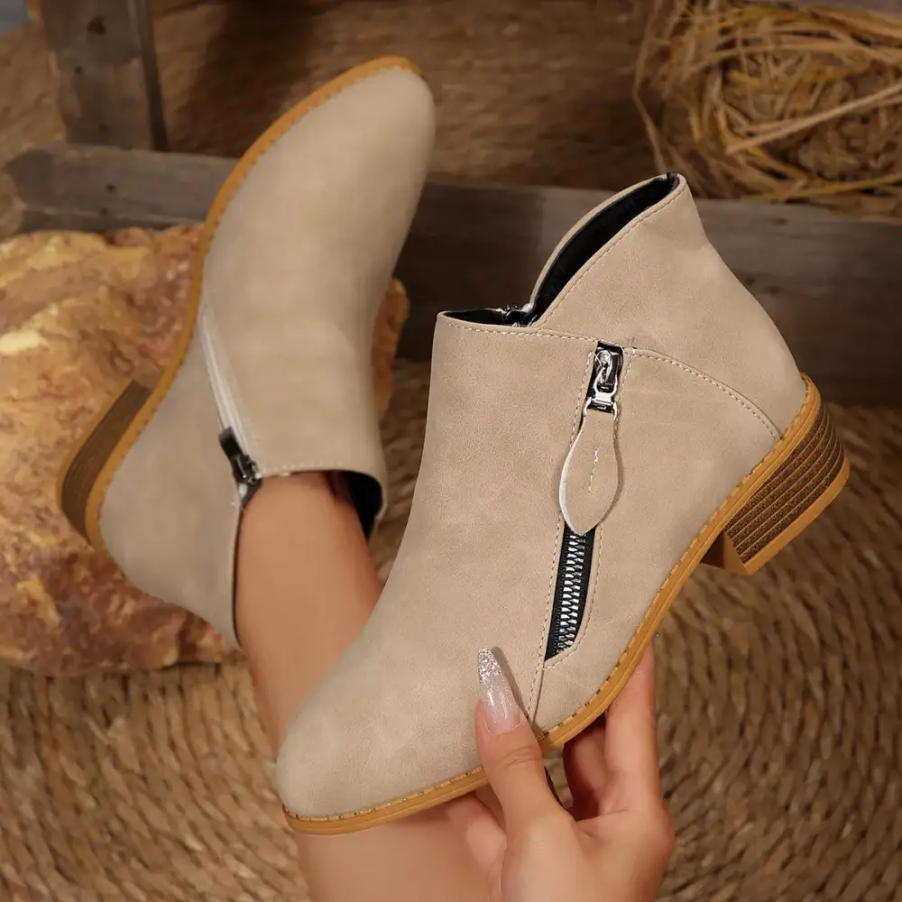 Block Heel Ankle Boots