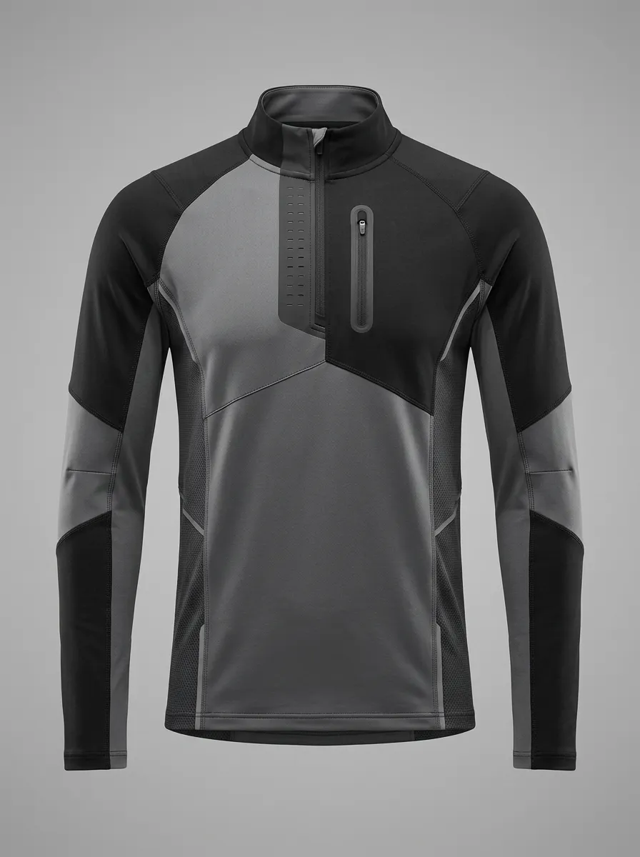Men's Sportswear Performance Quarter-Zip Long Sleeve Top with Zippered Chest Pocket