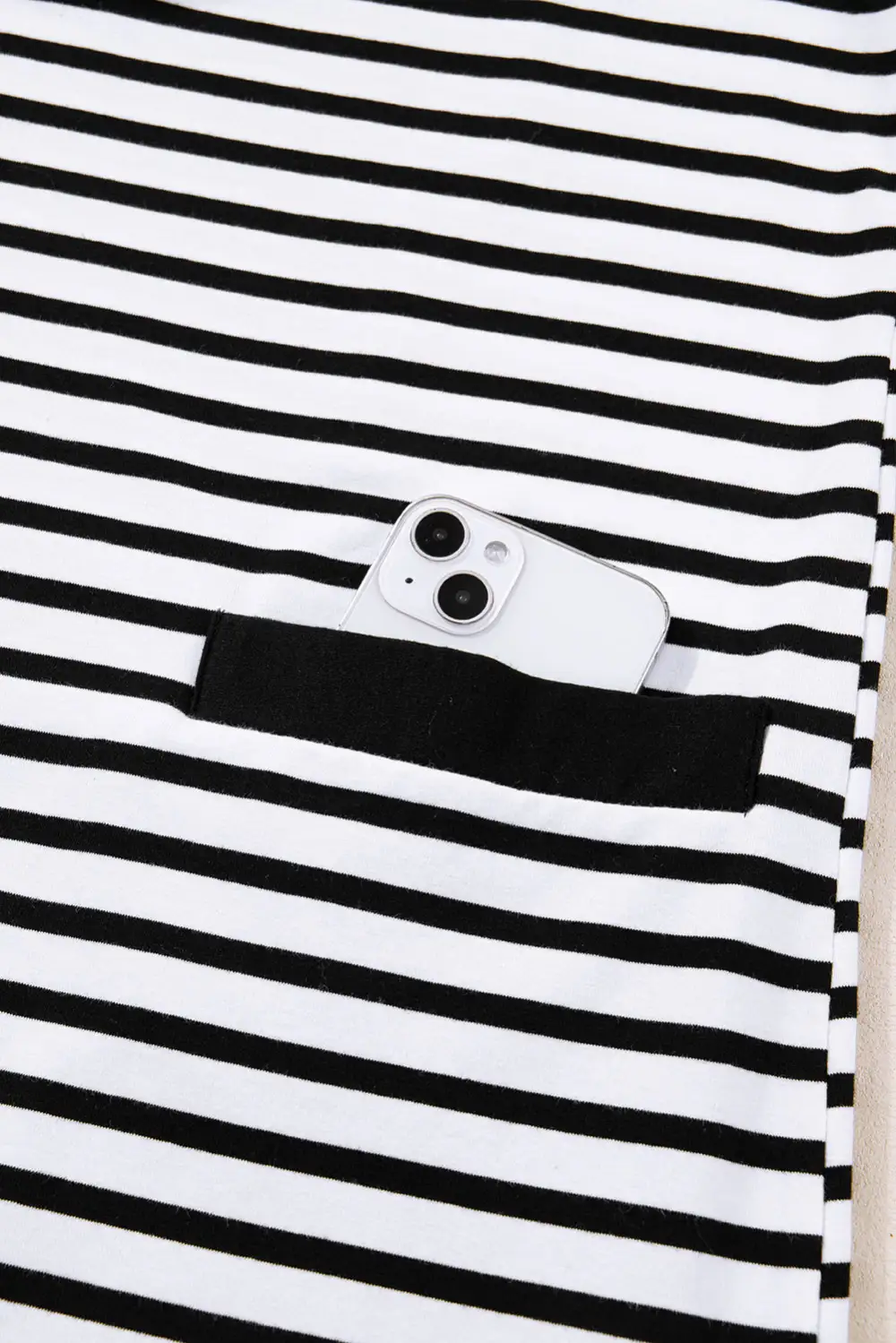 Finish Striped Button Front Pocketed Shirt Dress