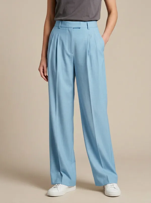 Versatile Pleated High Rise Wide Leg Trousers