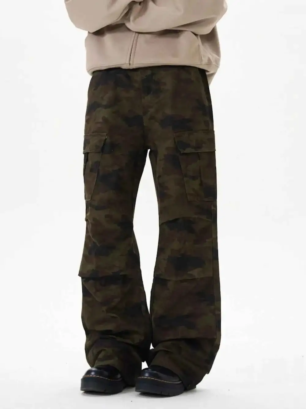 Camouflage Wide Leg Cargo Pants