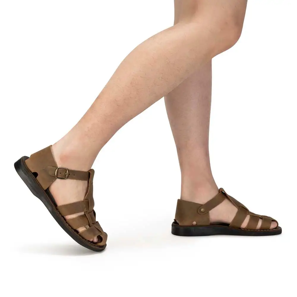 Relaxed Leather Fisherman Sport Sandals