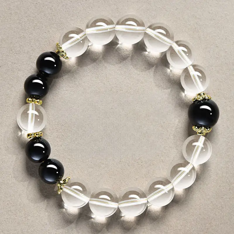 Natural Clear Quartz Beaded Bracelet