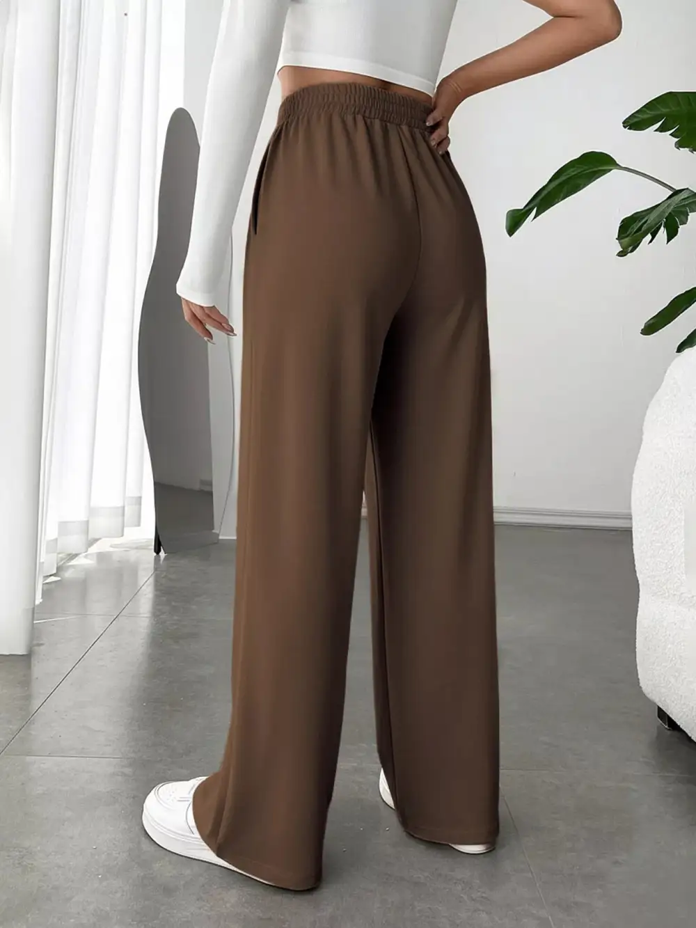 Wide Leg High Waist Everyday Versatile Pants