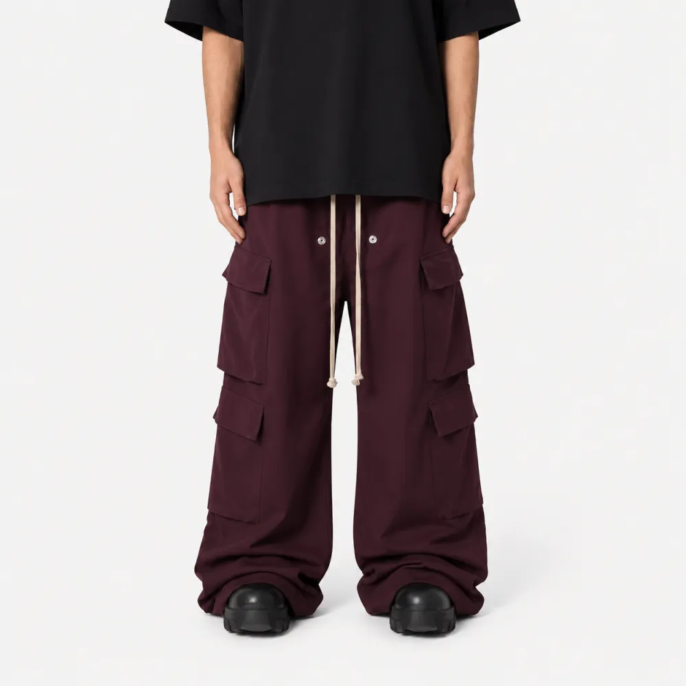 Retro Zip Pocket Wide Leg Cargo Pants