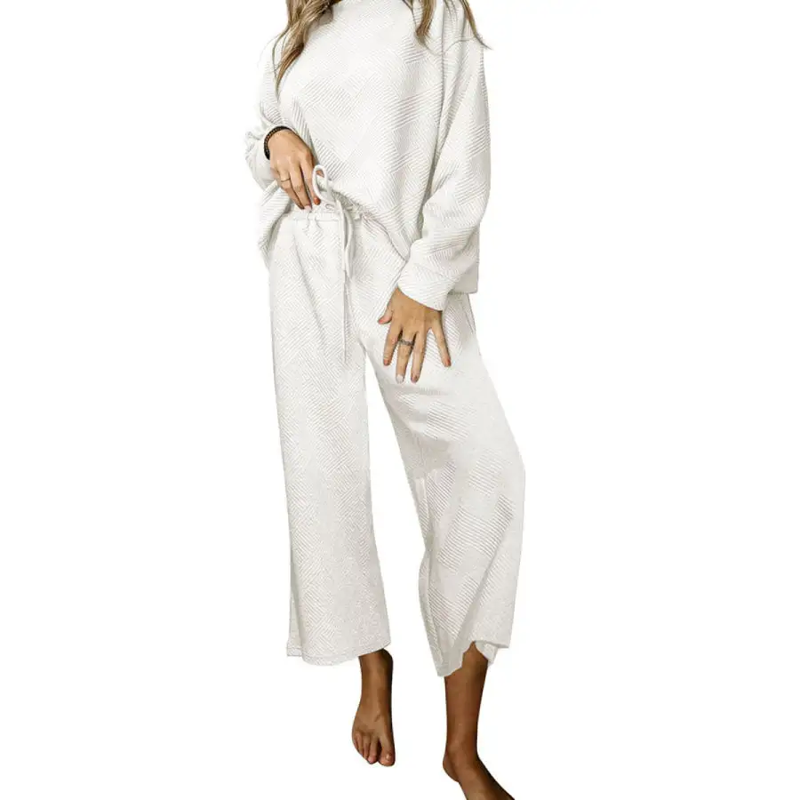 Dropped Shoulder Top and Pants Set