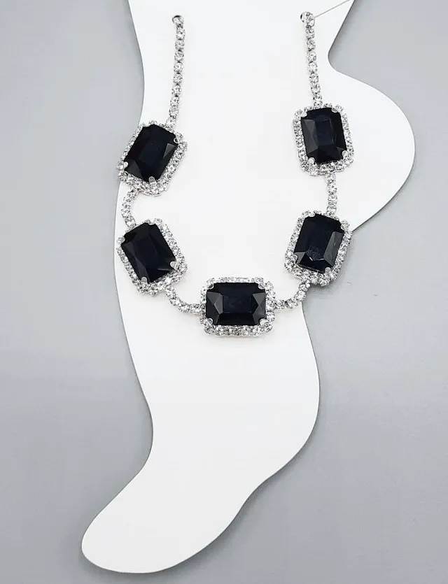 Elevated Crystal Accent Anklet