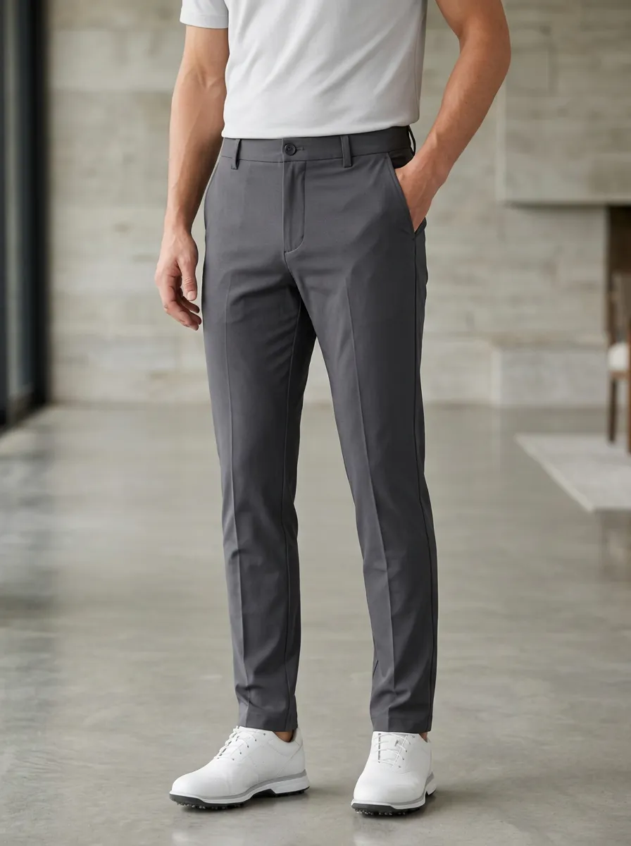 Course Ready Men'S Golf Lover Solid Printed Trousers