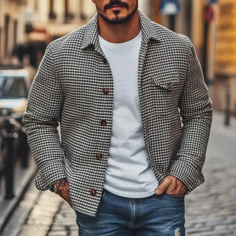 Buttoned Structured Utility Jacket