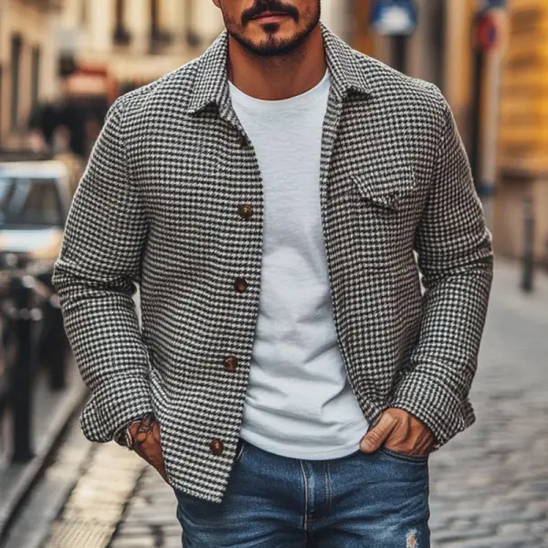 Buttoned Structured Utility Jacket