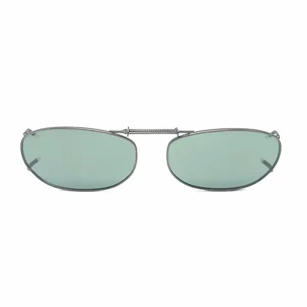 48mm Rectangular Polarized Clip-On Sunglasses