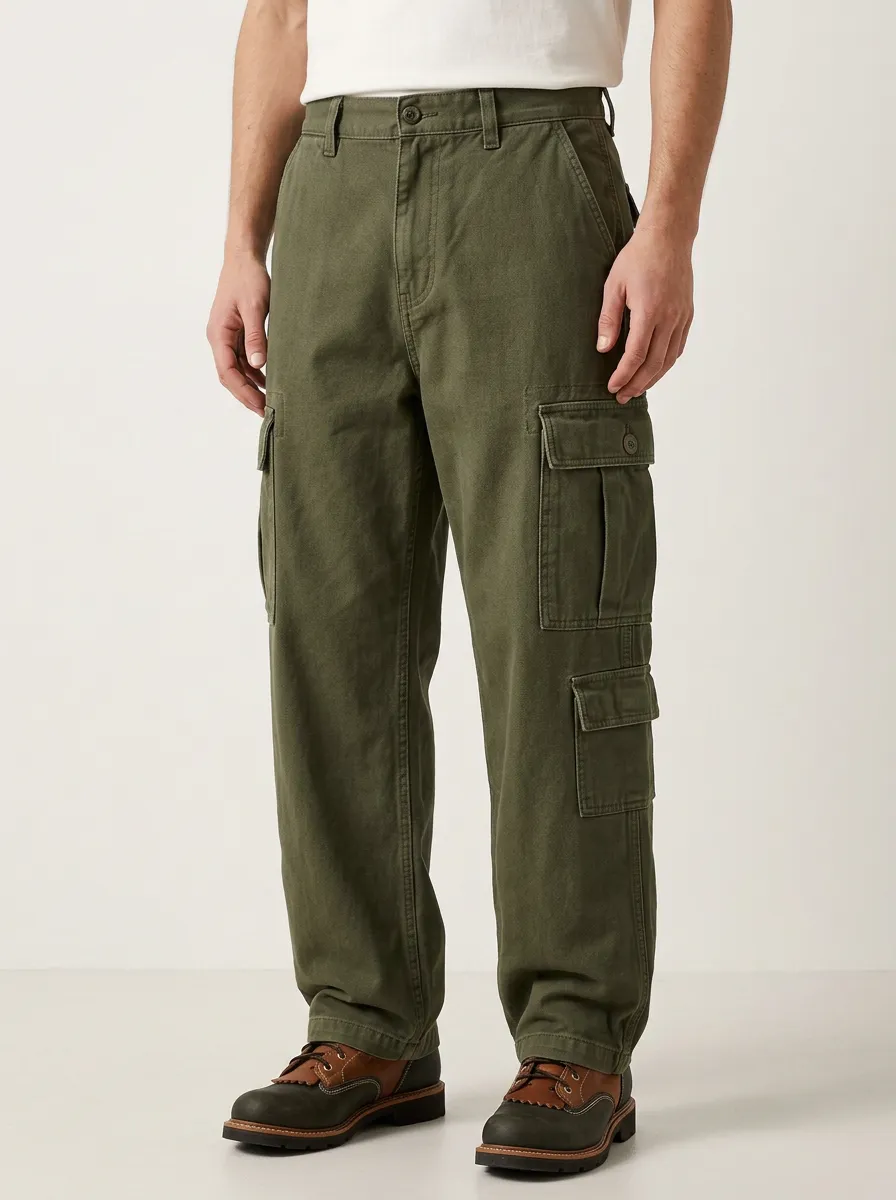 Men's Relaxed Canvas Tactical Field Cargo Pants