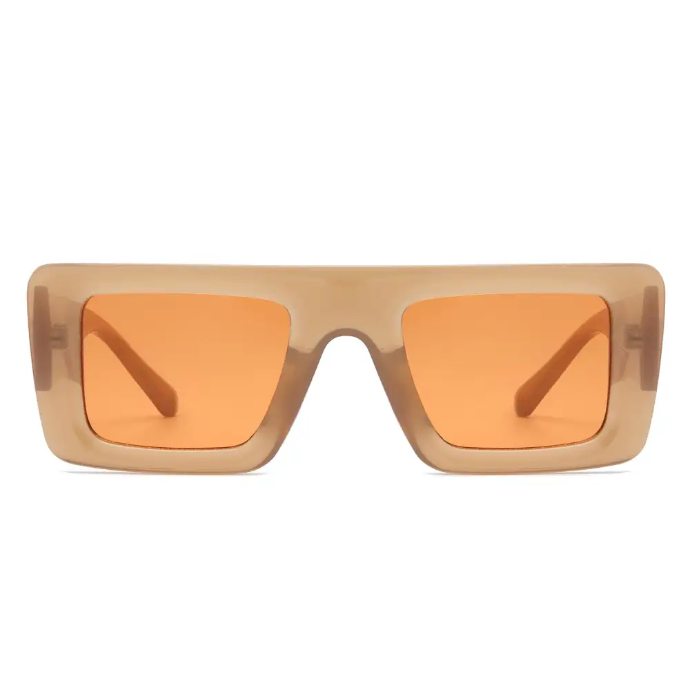 Square Retro Flat-Top Thick Frame Sunglasses
