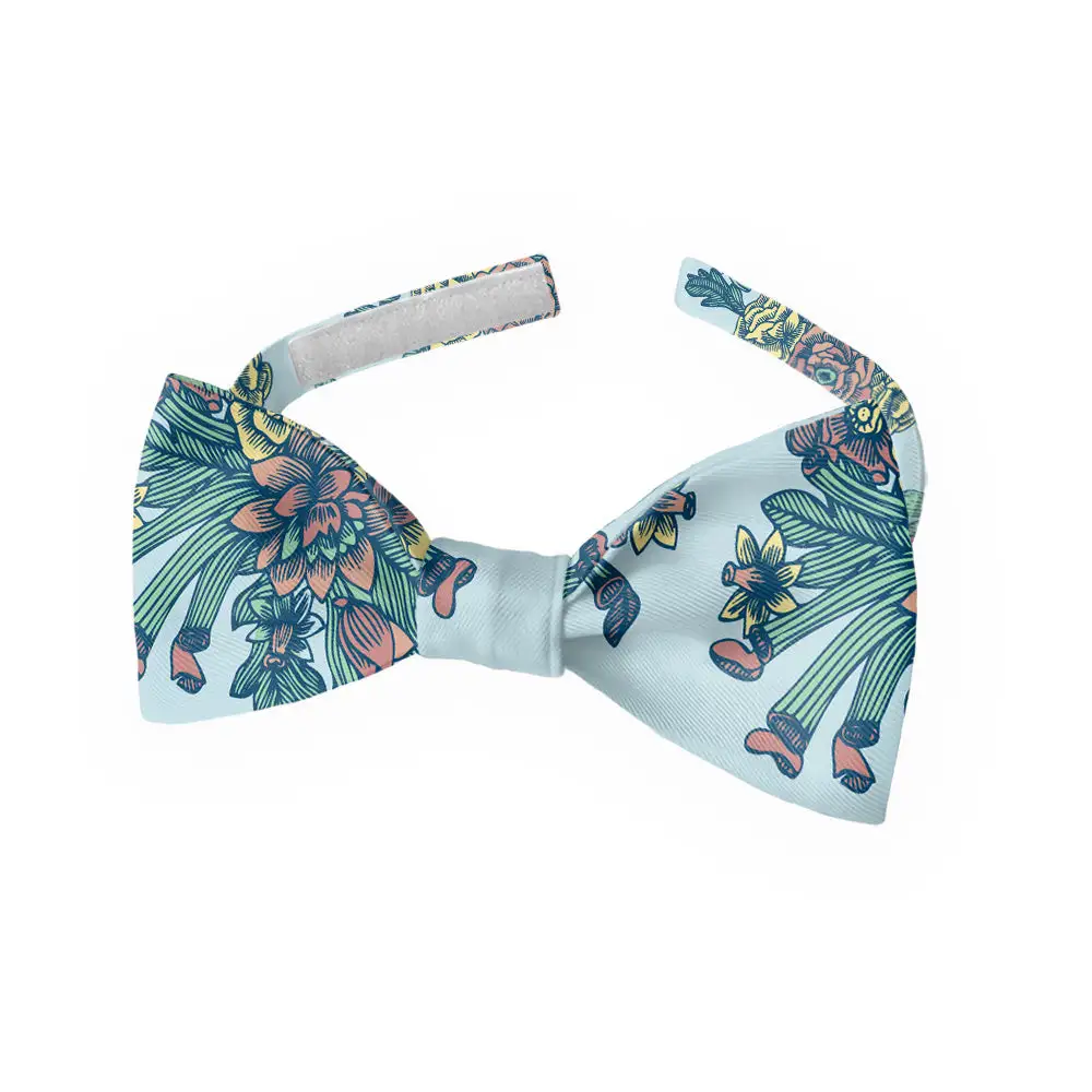 Tattoo Floral Motif Bow Tie
