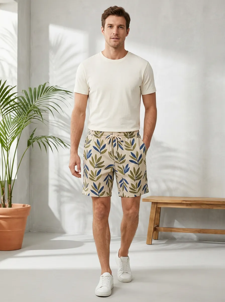 Men's Botanical Breezy Printed Shorts