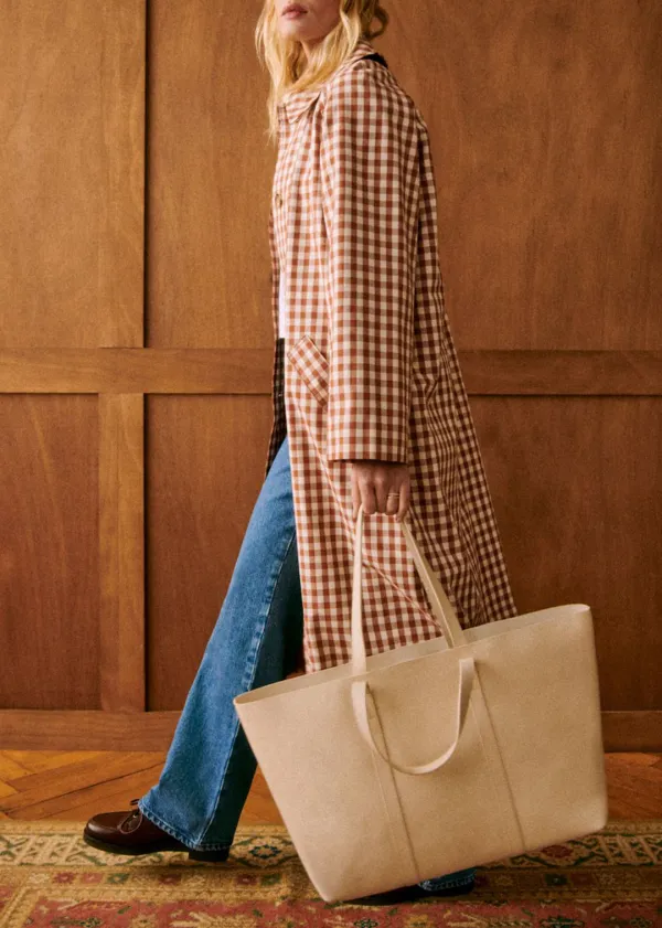 Brown Plaid Long Coat