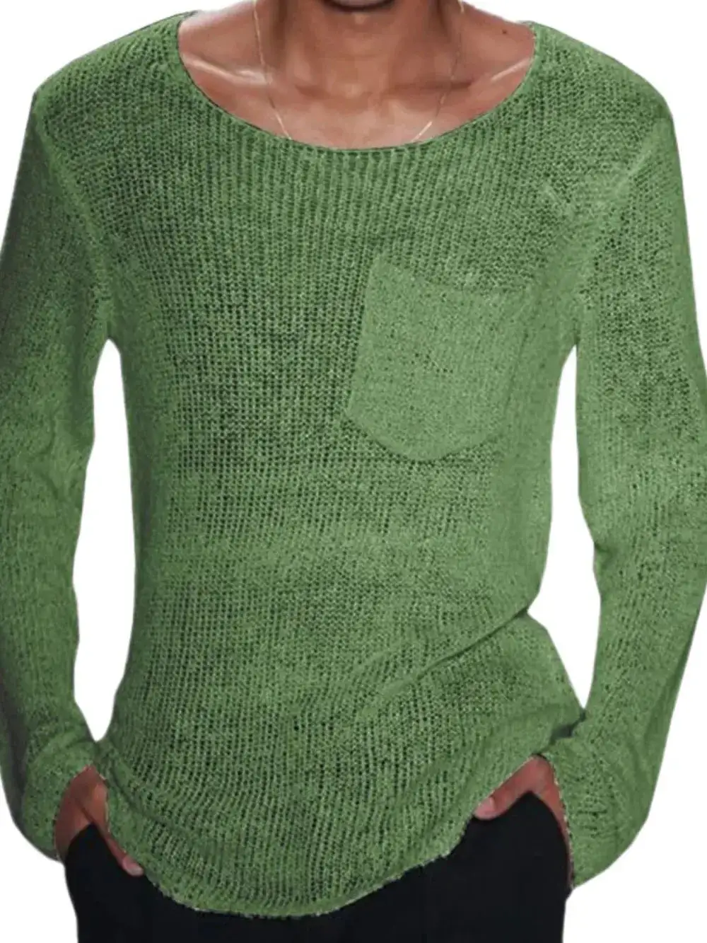 Pocket Detail Crew Neck Tee