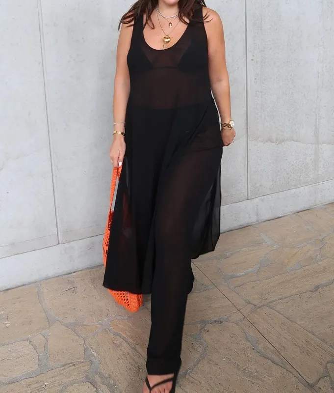 Black Sheer Pants