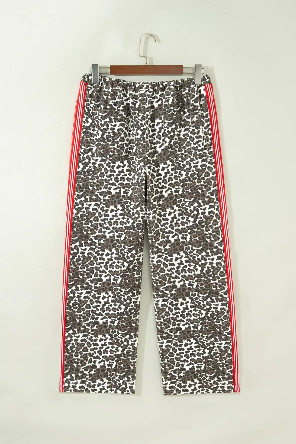 Women's Leopard Patchwork Elastic Waist Jeans
