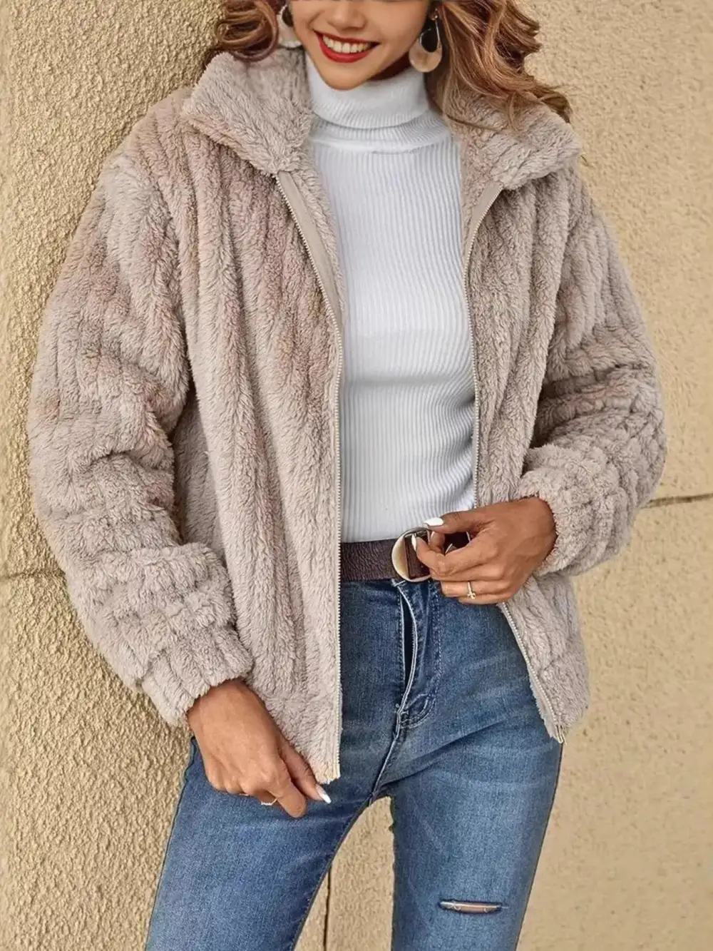 Fleece Zip-up Outerwear
